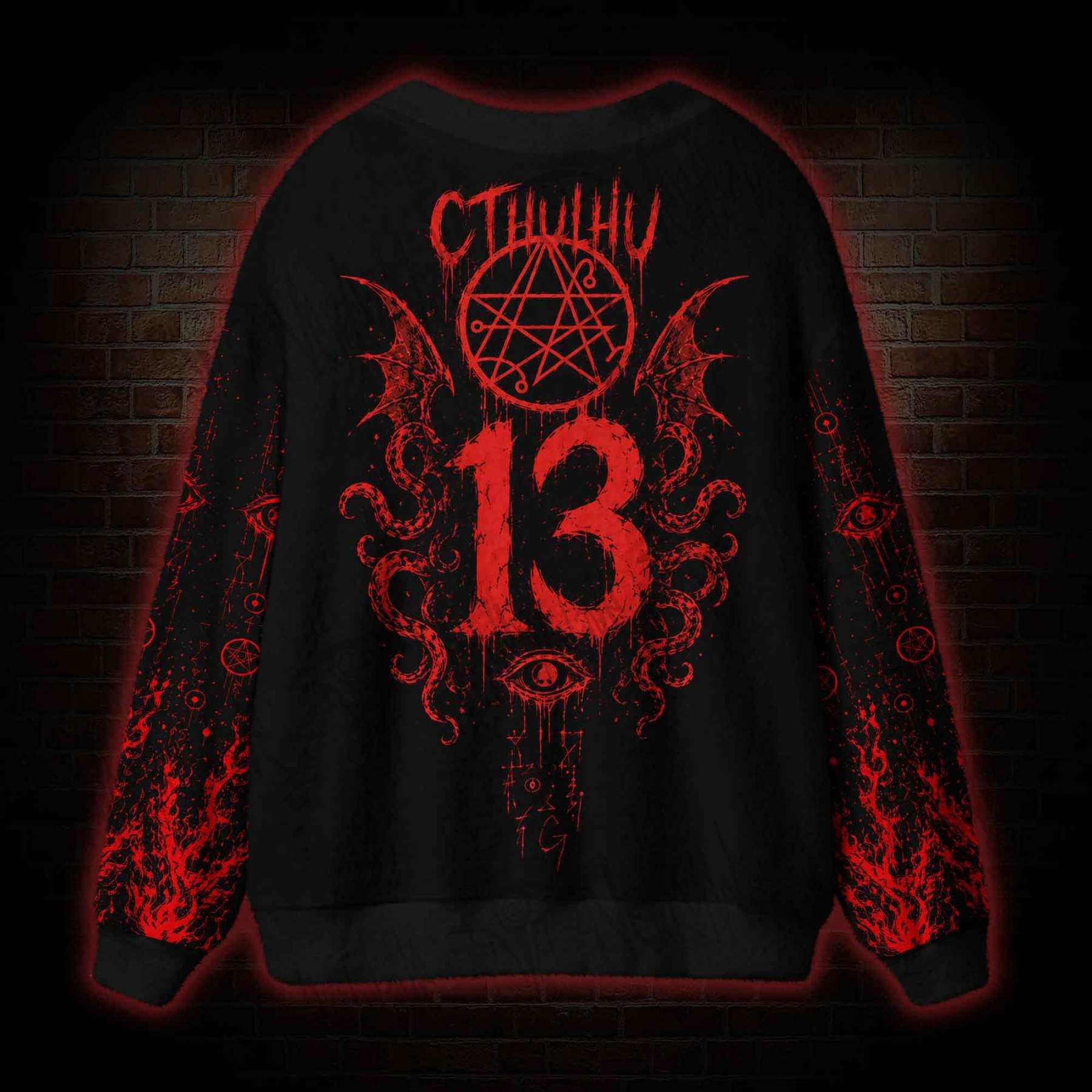 Cthulhu Awakens Occult Cardigan Sweater