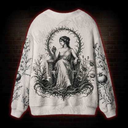 Persephone Pomegranate Mythology Cardigan Sweater