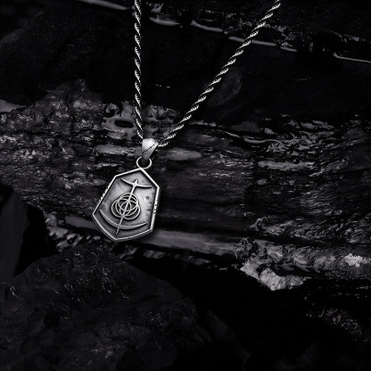 Geometric Ring Signet Pendant