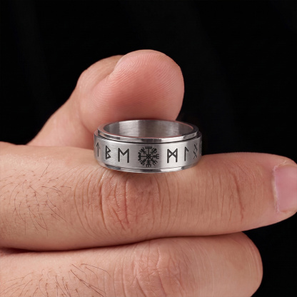 Viking Rune Spinner Ring
