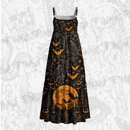 Raven Moon Wide Straps Maxi Dress