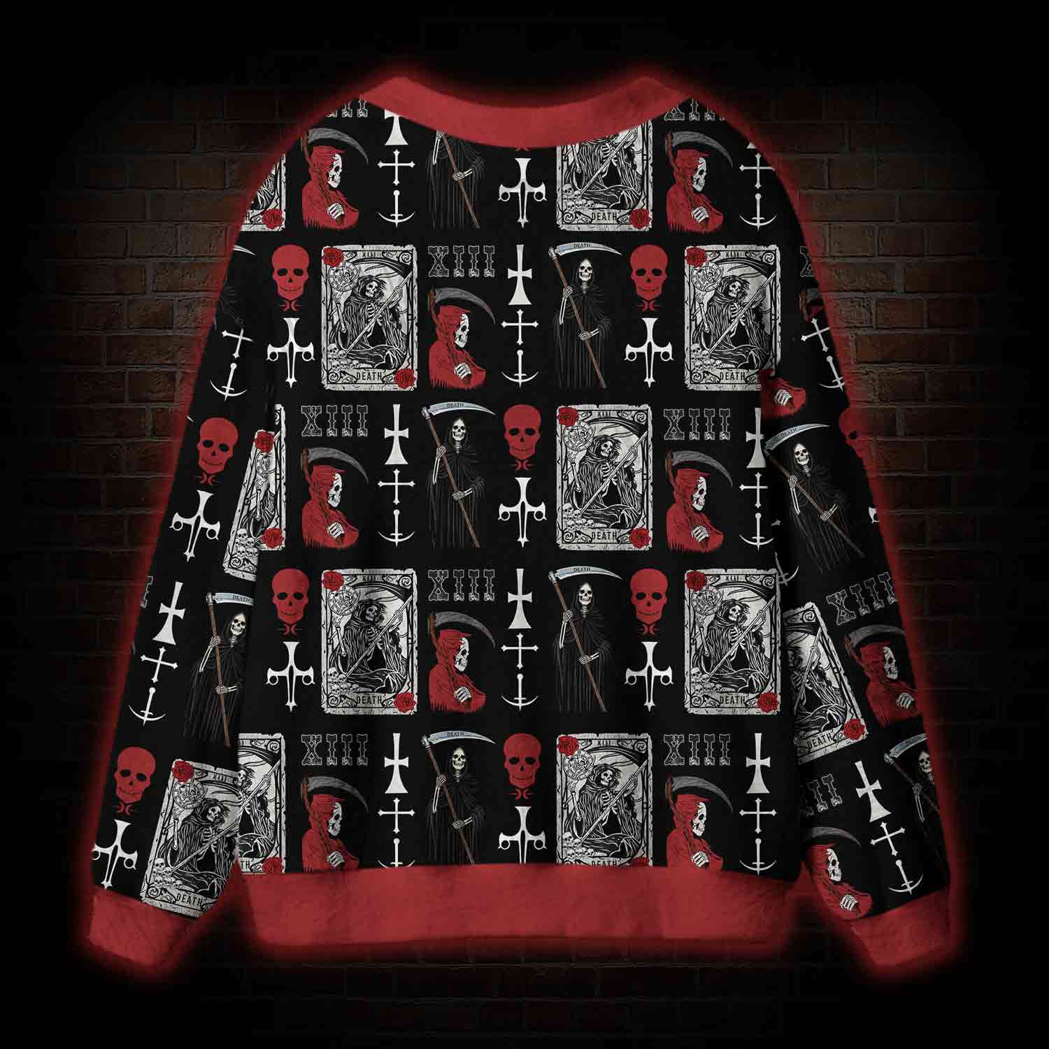 Death Tarot Card Cardigan Sweater