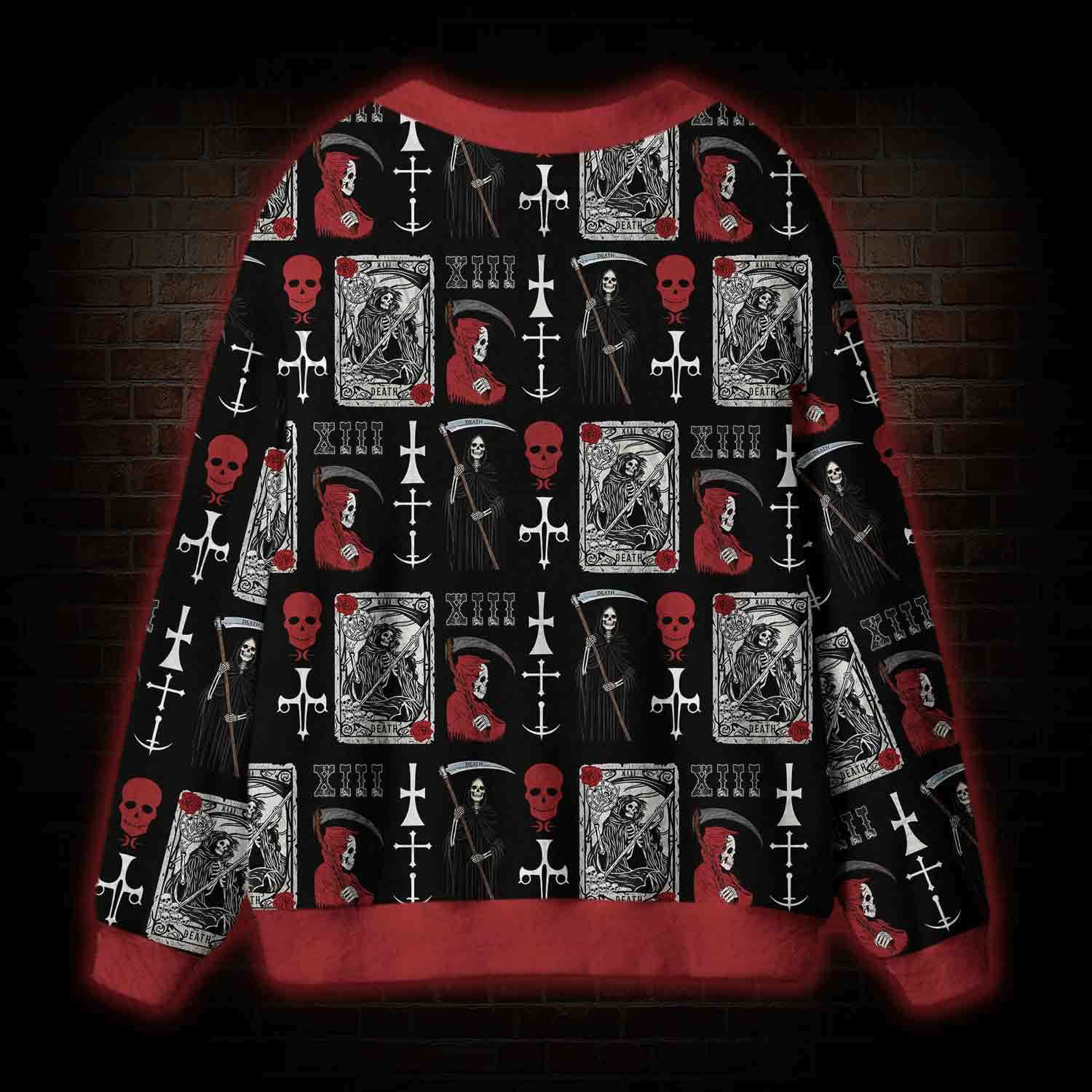 Death Tarot Card Cardigan Sweater