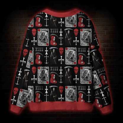 Death Tarot Card Cardigan Sweater