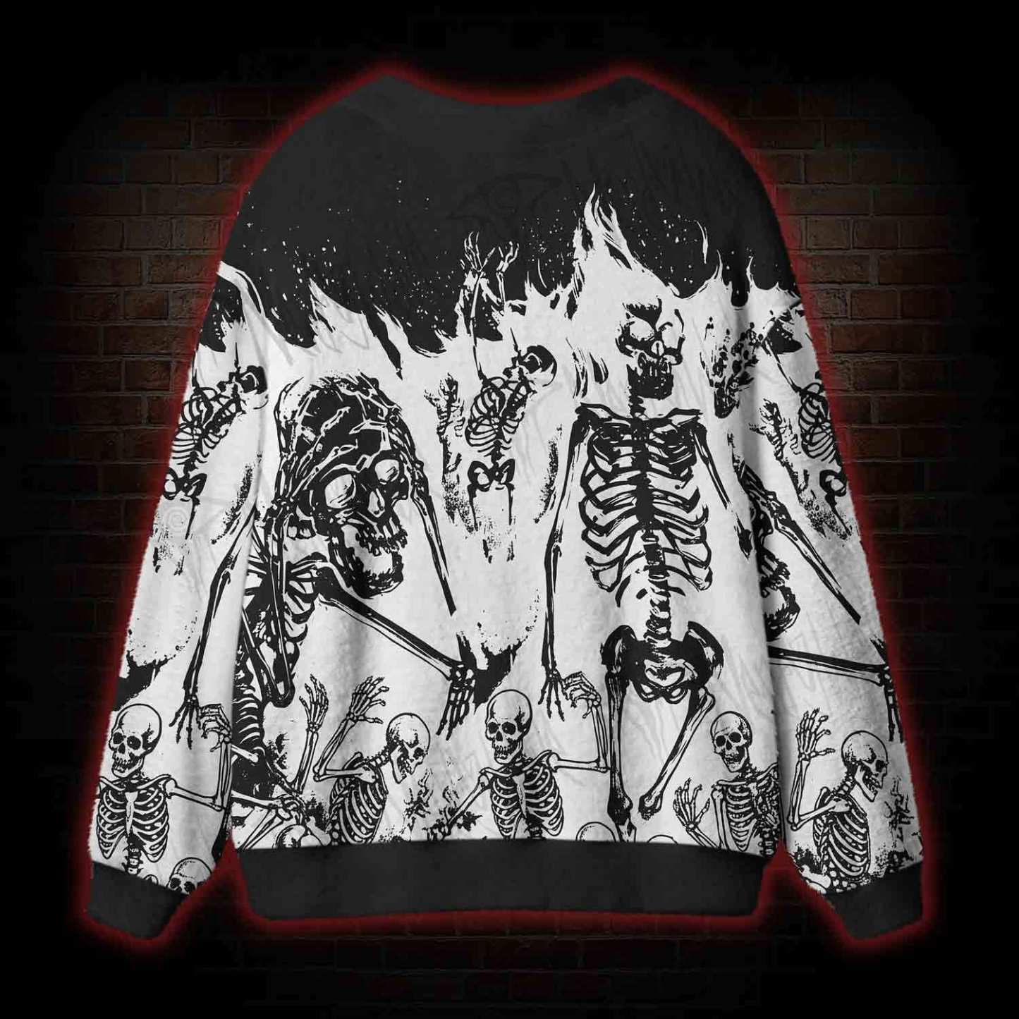 Burning Skeletons Cardigan Sweater