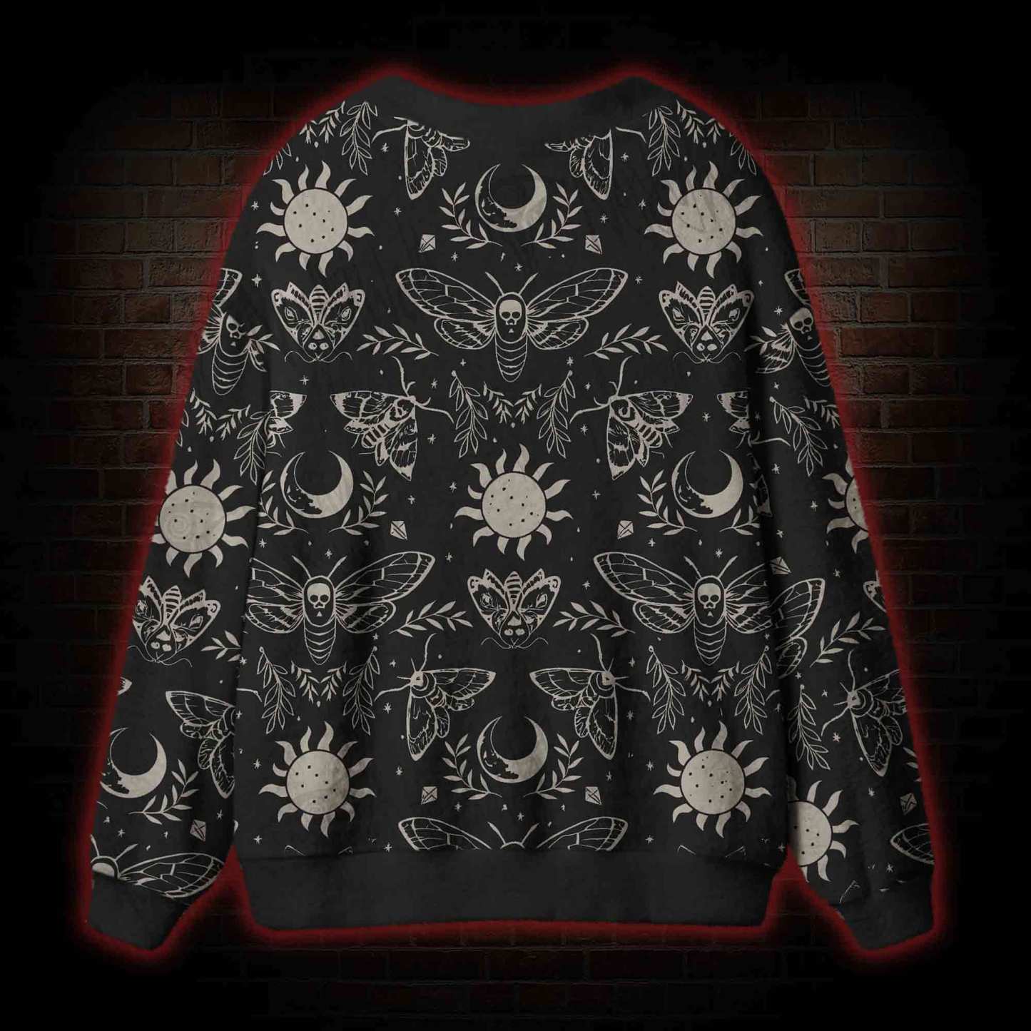 Occult Moth Cardigan Sweater