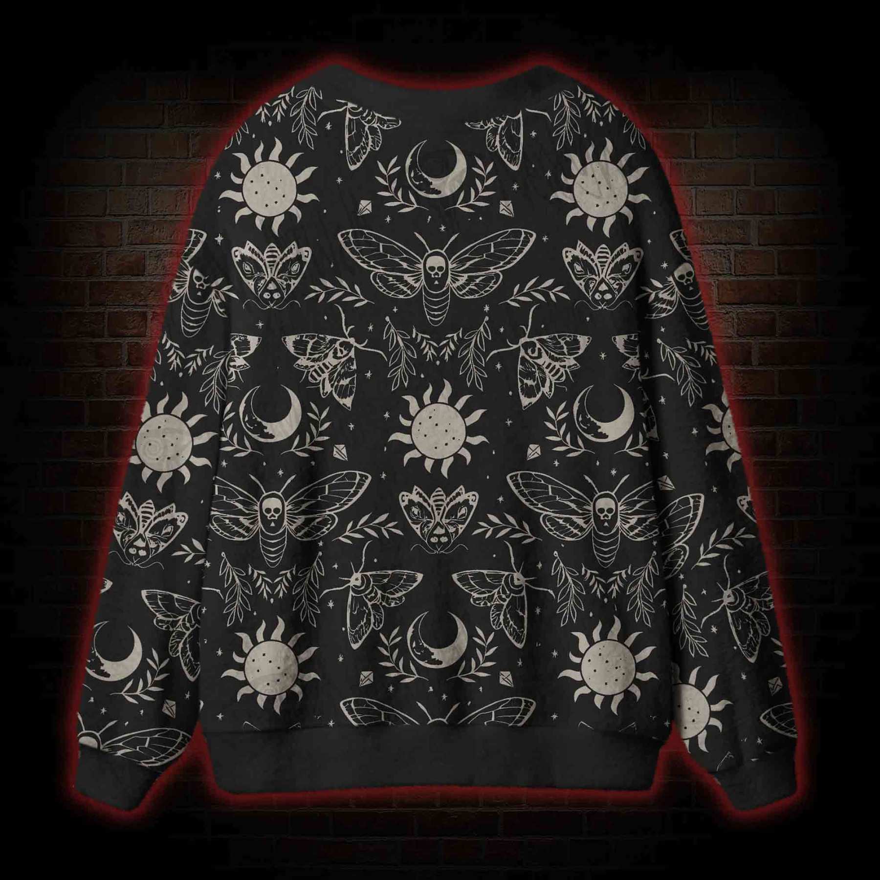 Occult Moth Cardigan Sweater