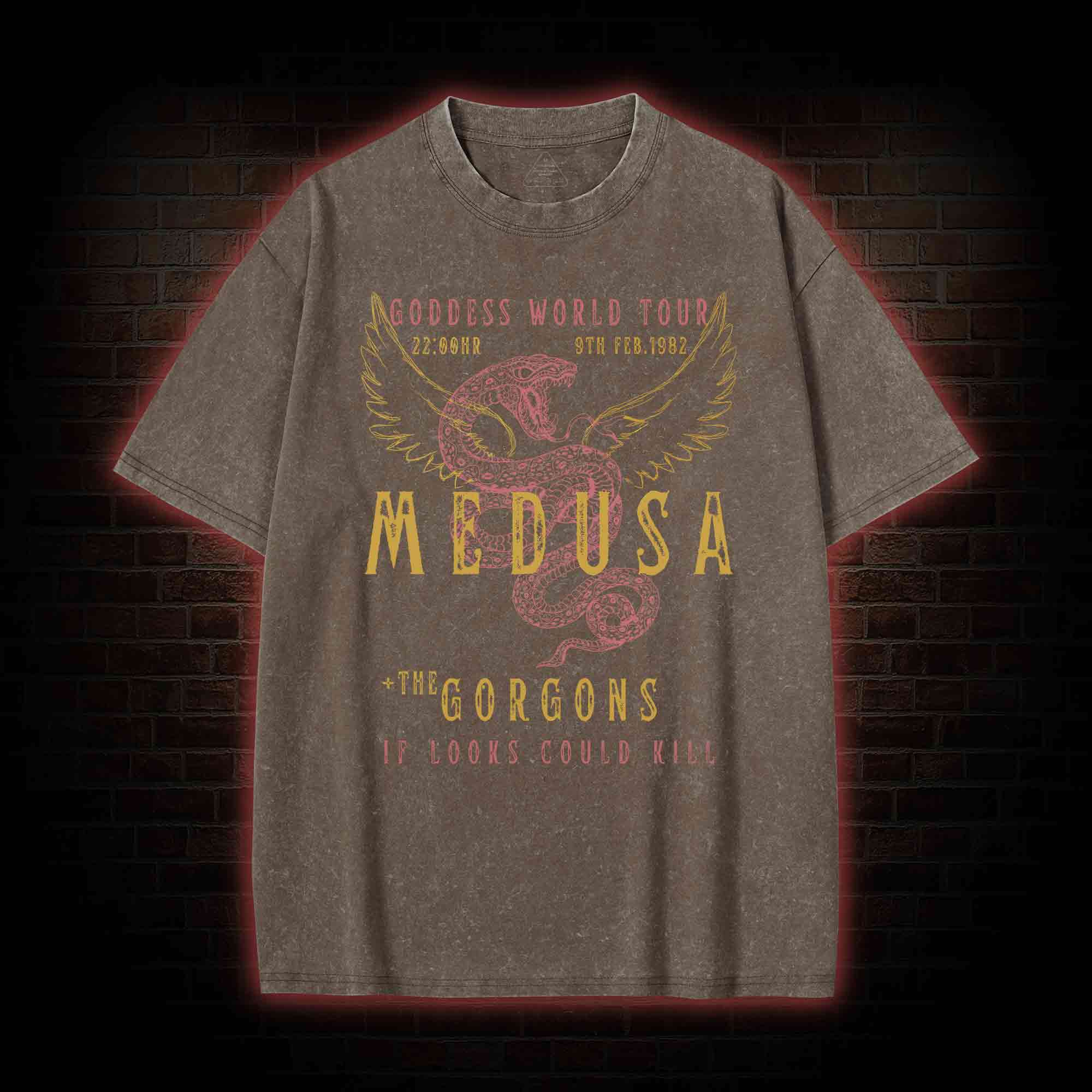 Medusa The Gorgons Washed T-shirt