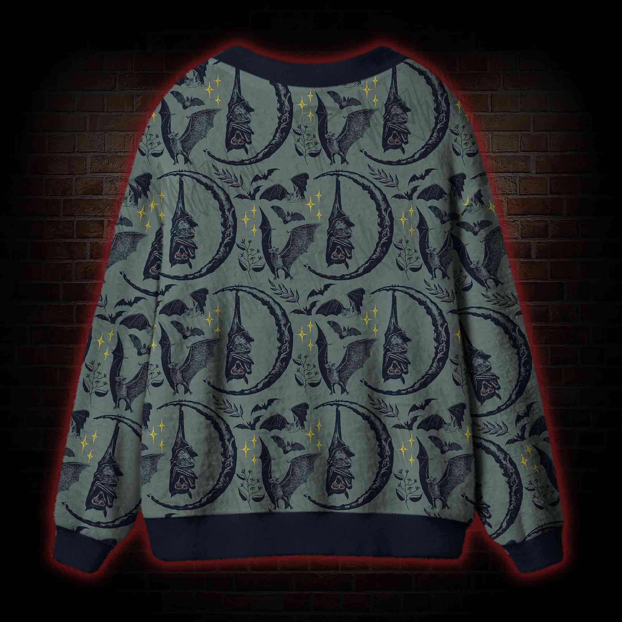 Hanging Bat Cardigan Sweater