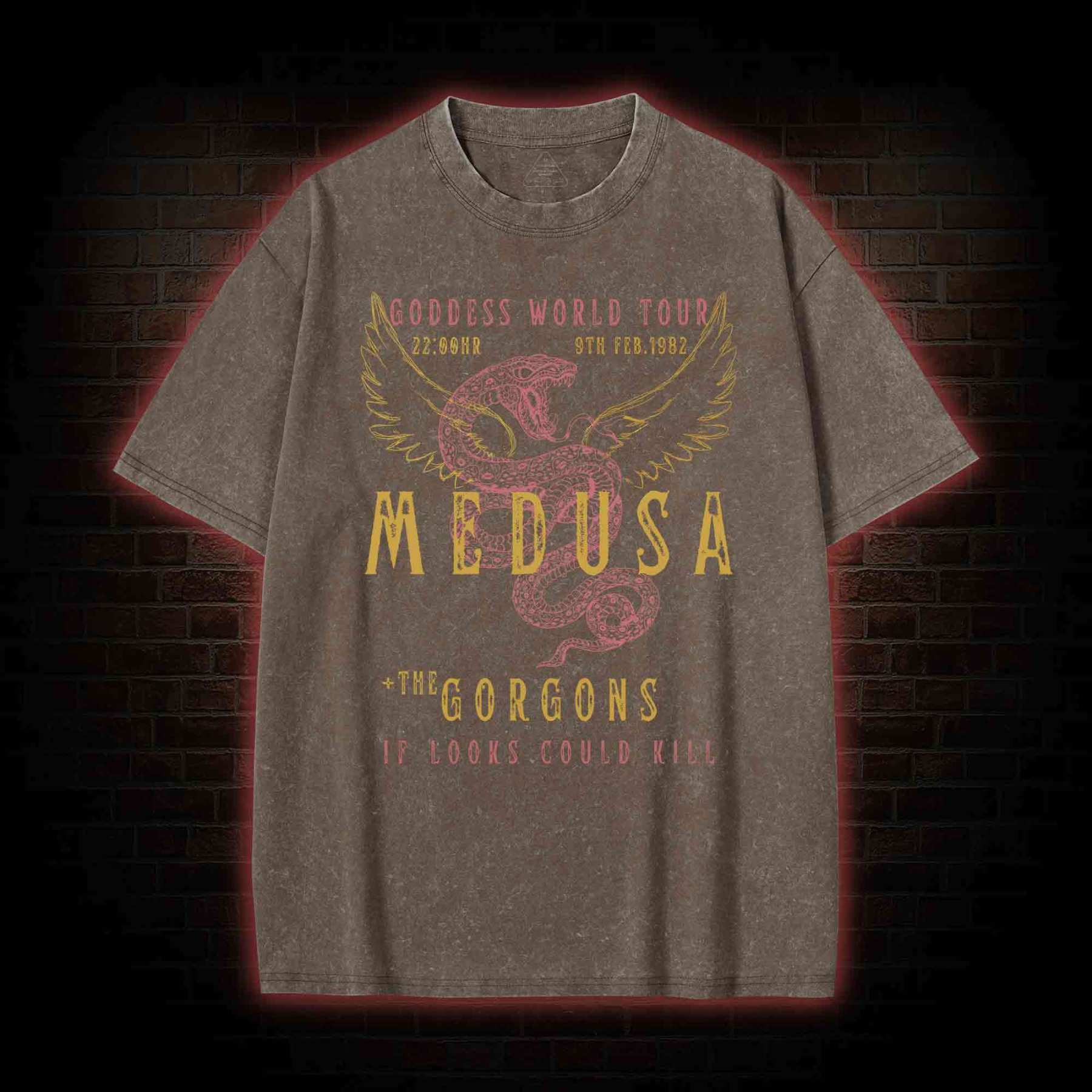 Medusa The Gorgons Washed T-shirt