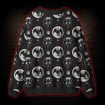 Creepy Mothman Cardigan Sweater