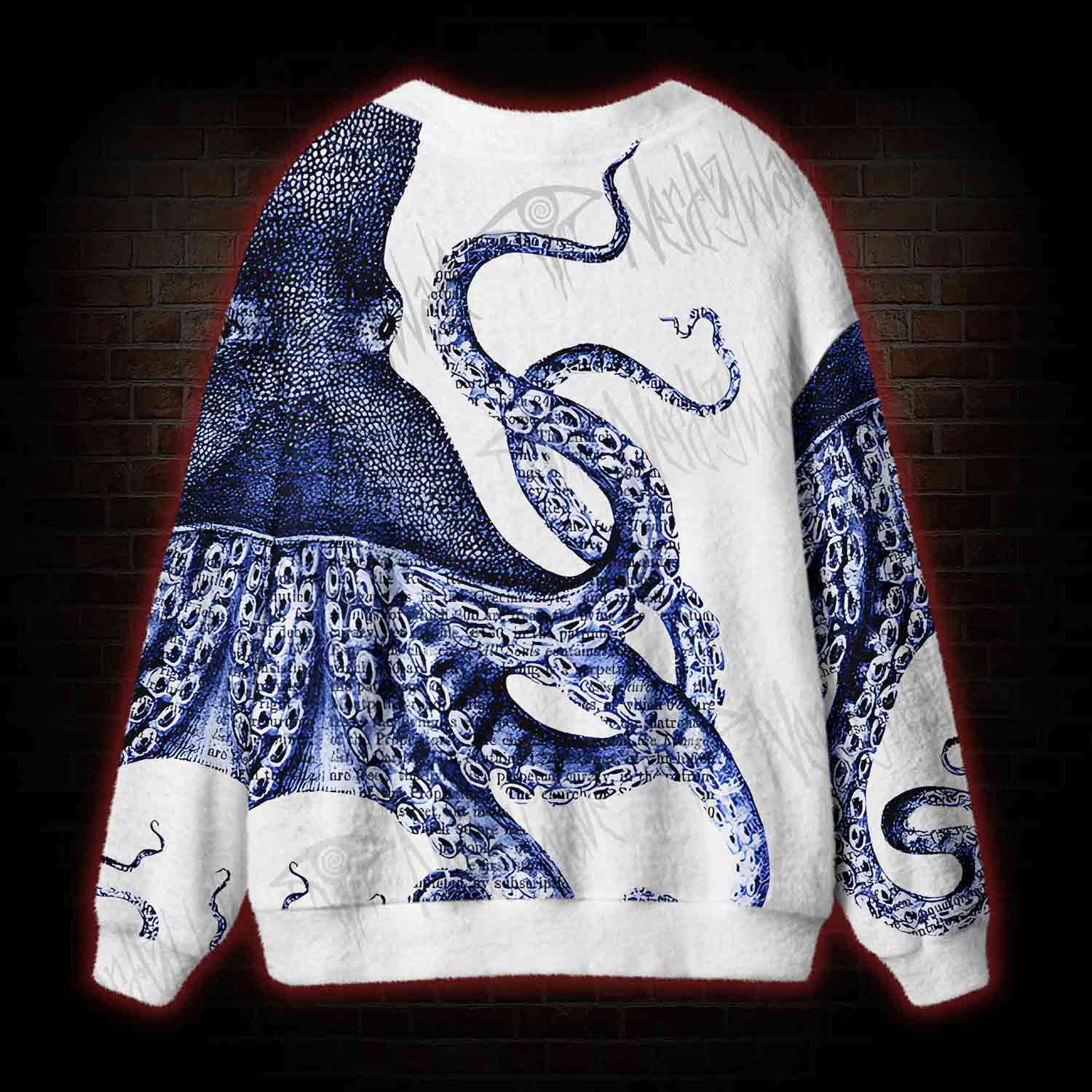 Blue Kraken Octopus Cardigan Sweater
