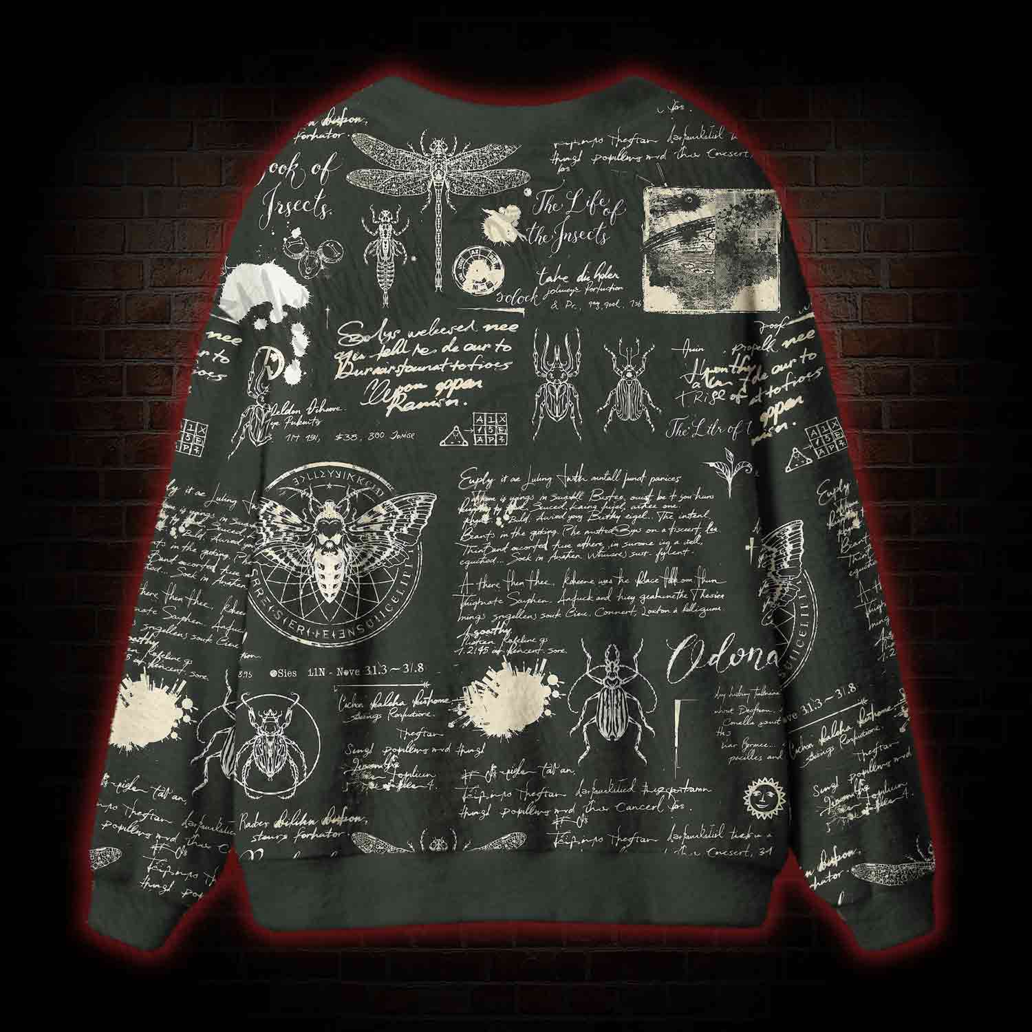 Retro Insects Cardigan Sweater