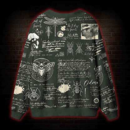 Retro Insects Cardigan Sweater