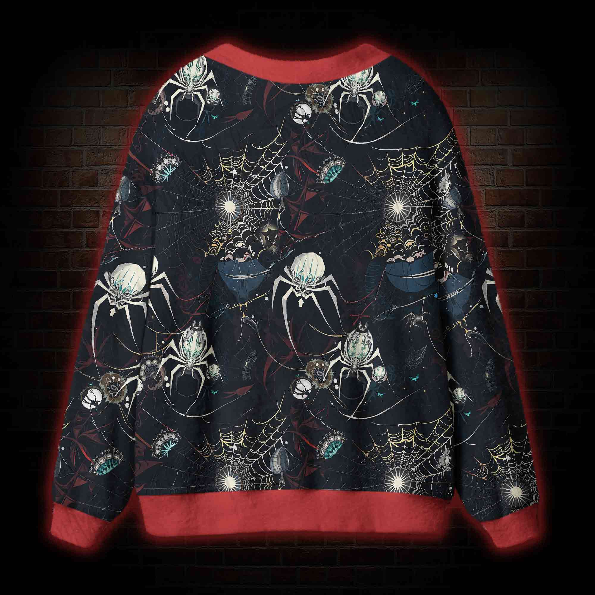 Shadowy Spiders Cardigan Sweater