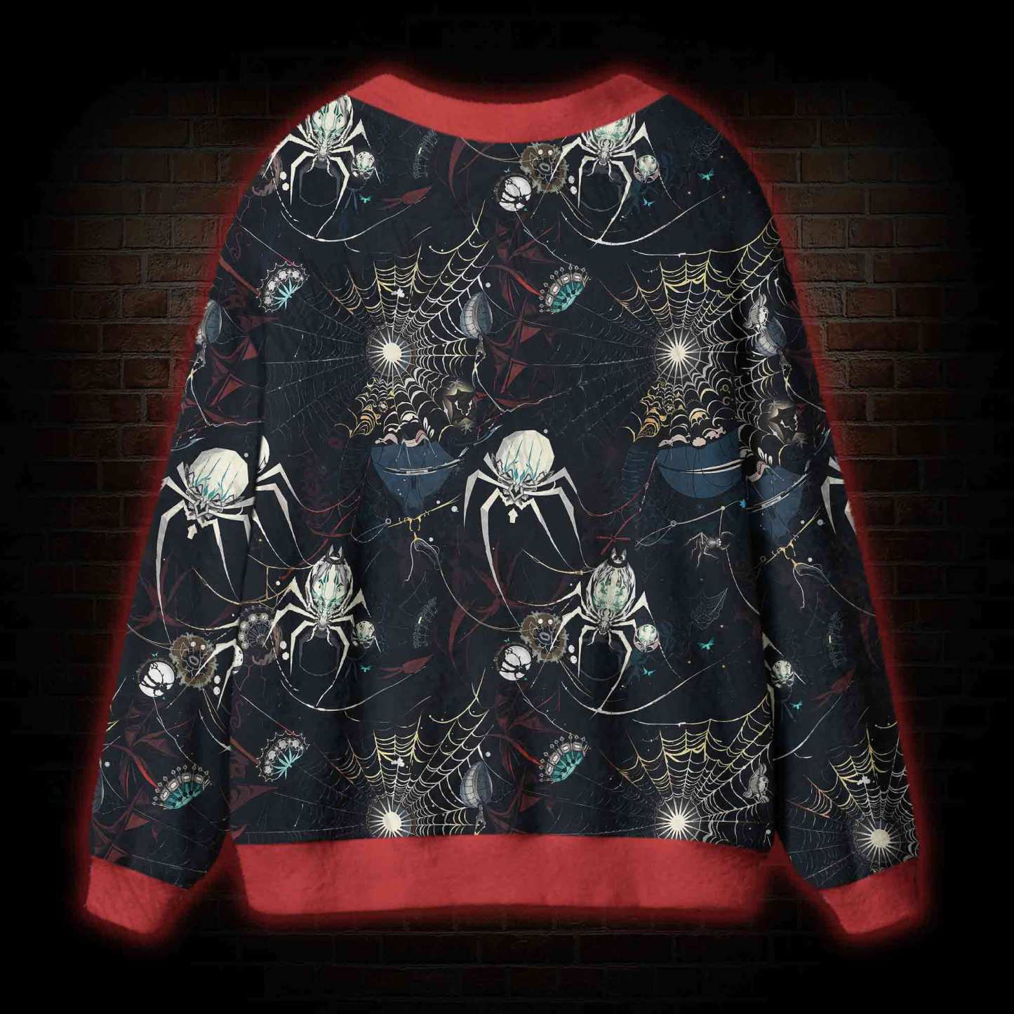Shadowy Spiders Cardigan Sweater