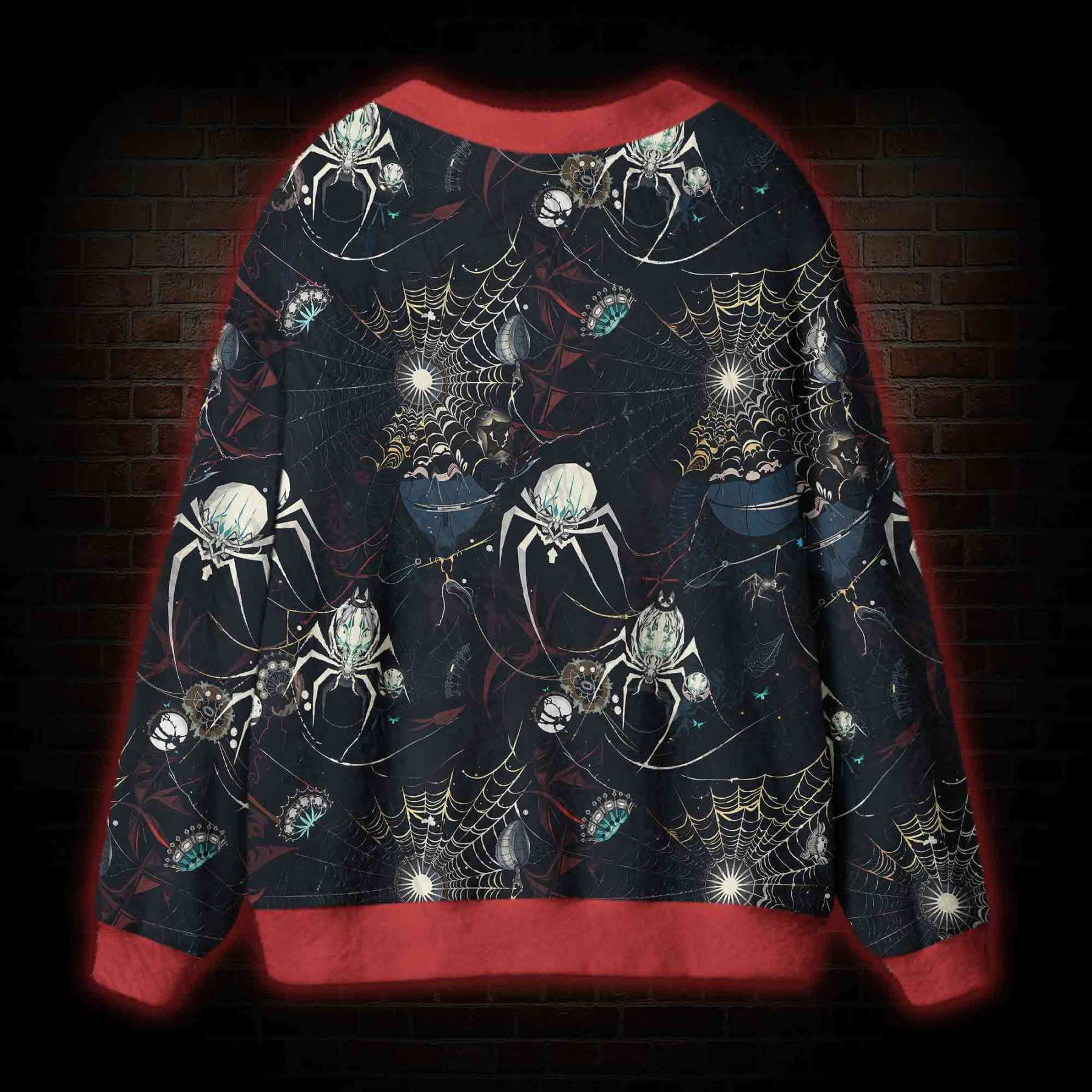 Shadowy Spiders Cardigan Sweater