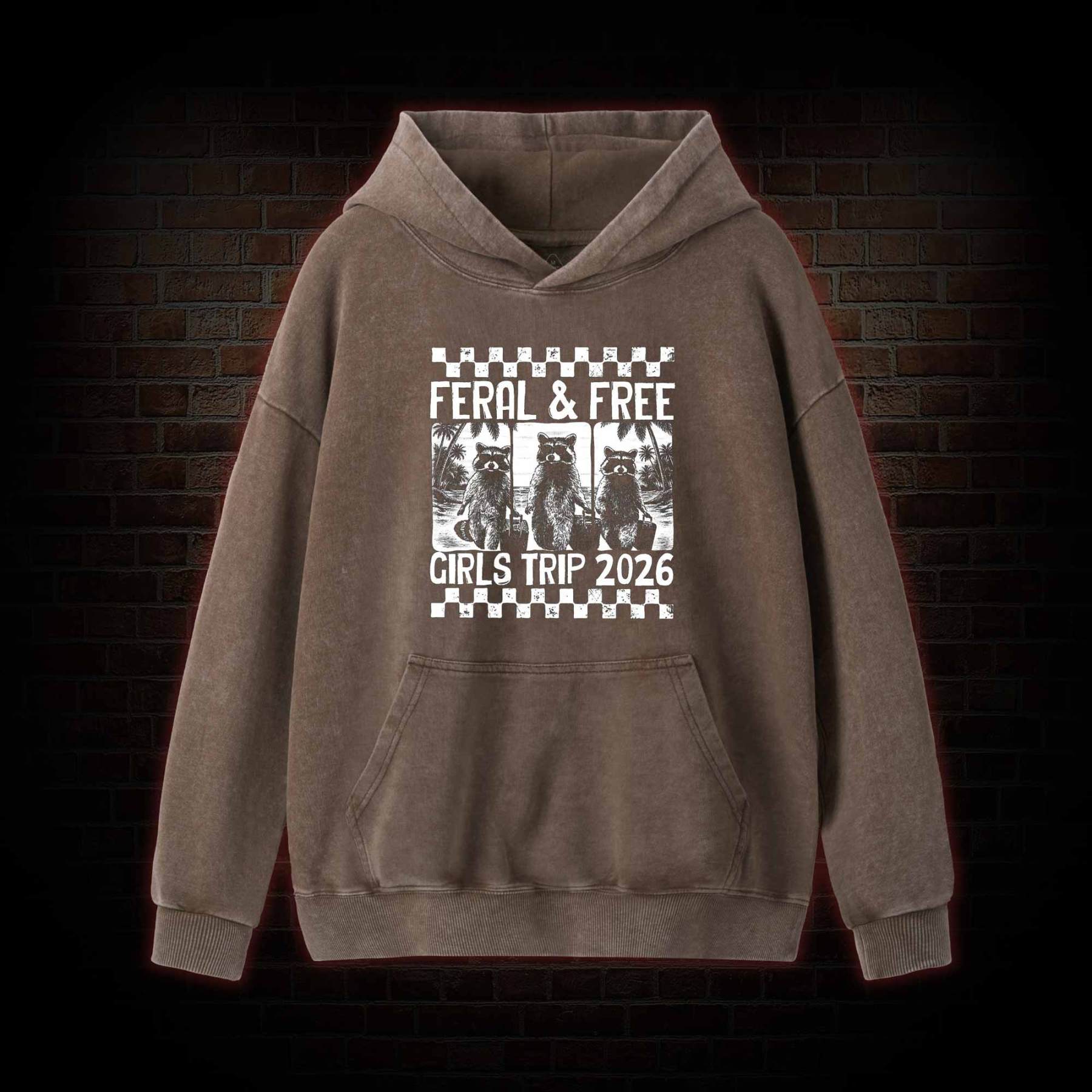 Feral & Free Washed Hoodie