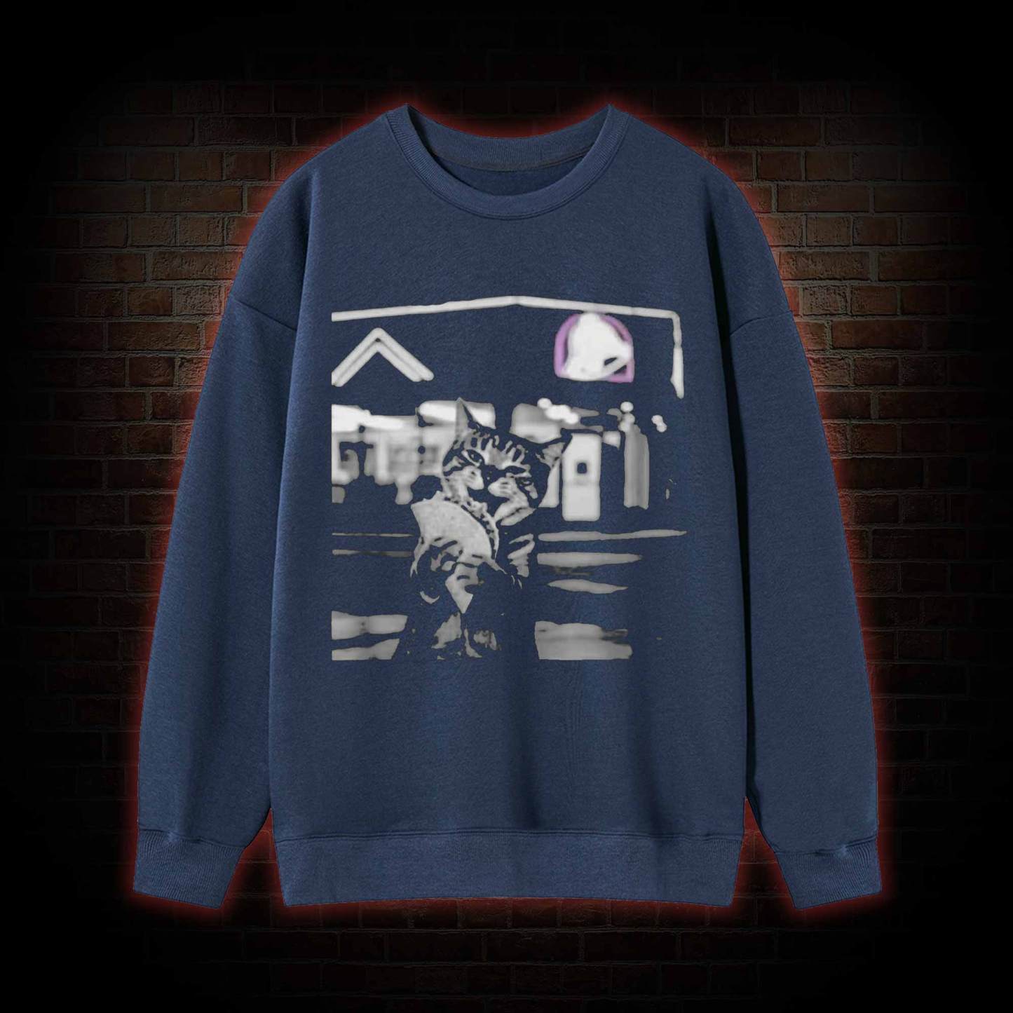 Funny Cat Eating Taco Sweatshirt