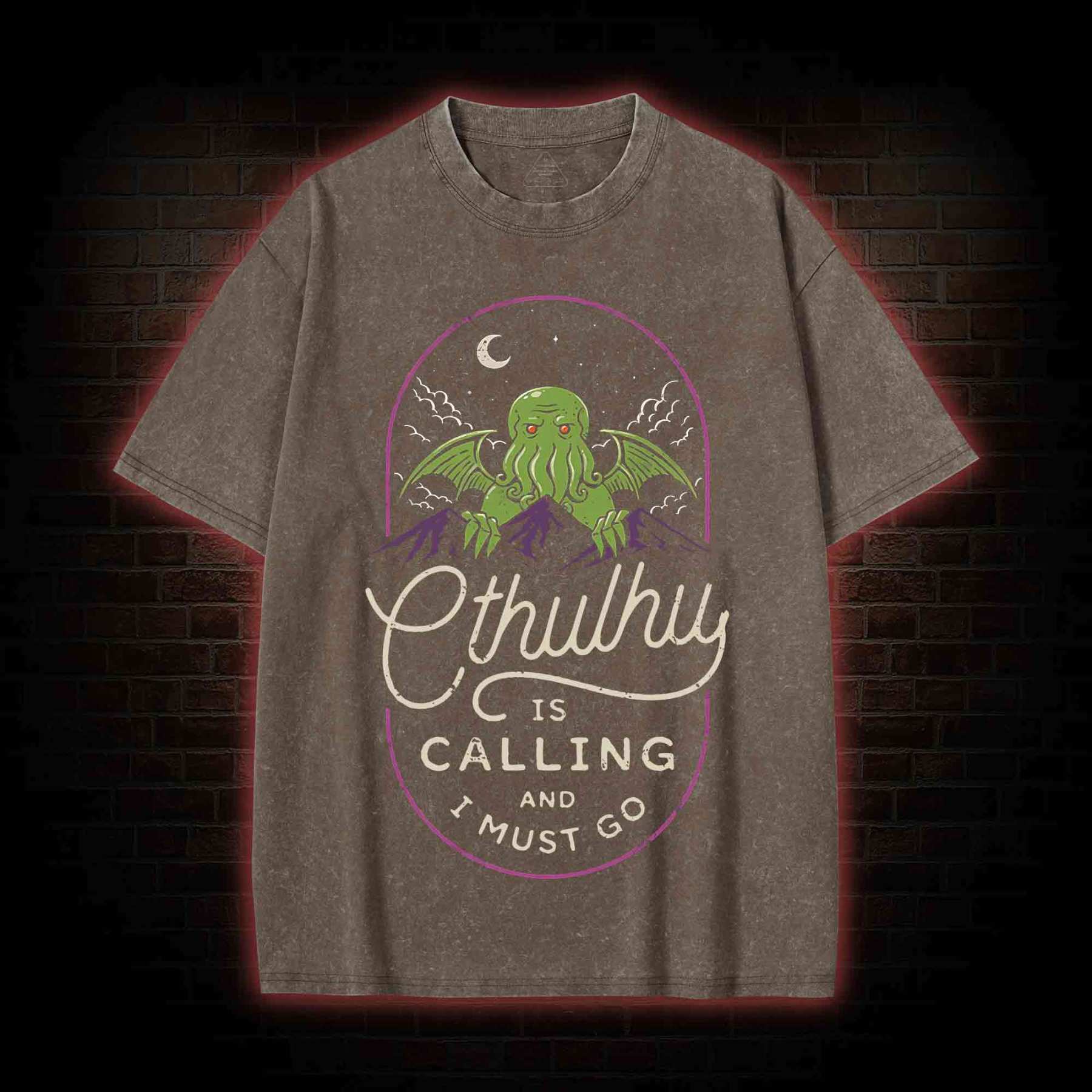 Cthulhu Is Calling And I Must Go Washed T-shirt