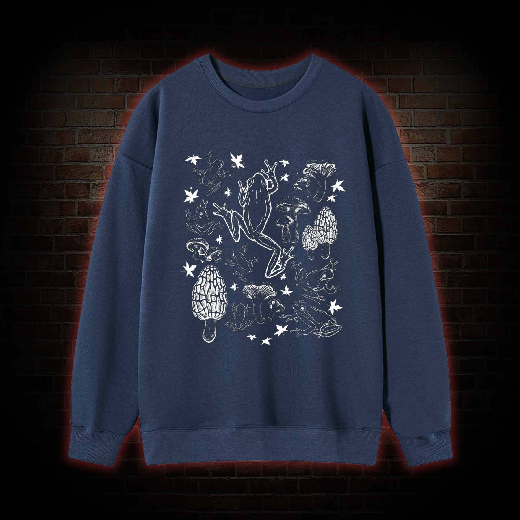 Frogs and Mushrooms Vintage Sweatshirt