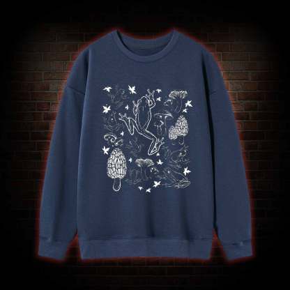 Frogs and Mushrooms Vintage Sweatshirt