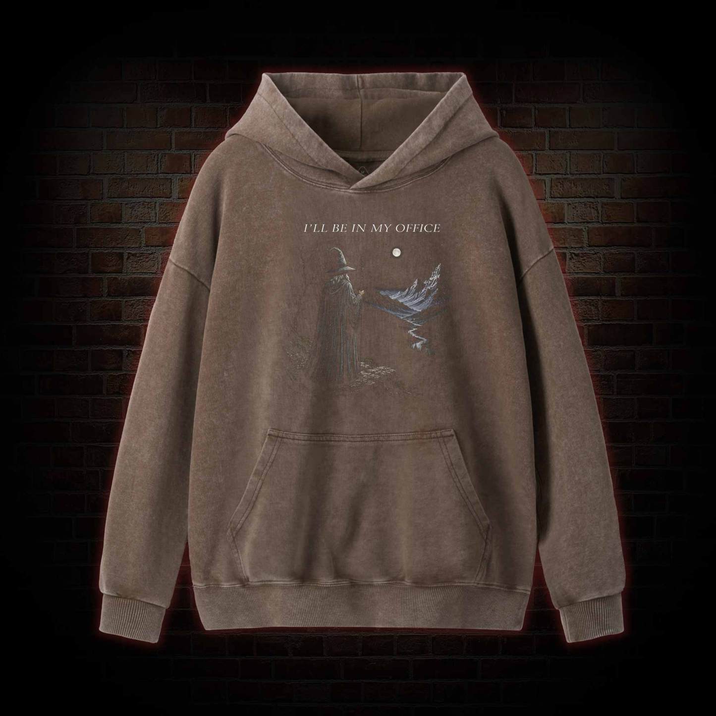 I'll Be in My Office Washed Hoodie
