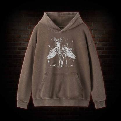 Winged Fawn Washed Hoodie