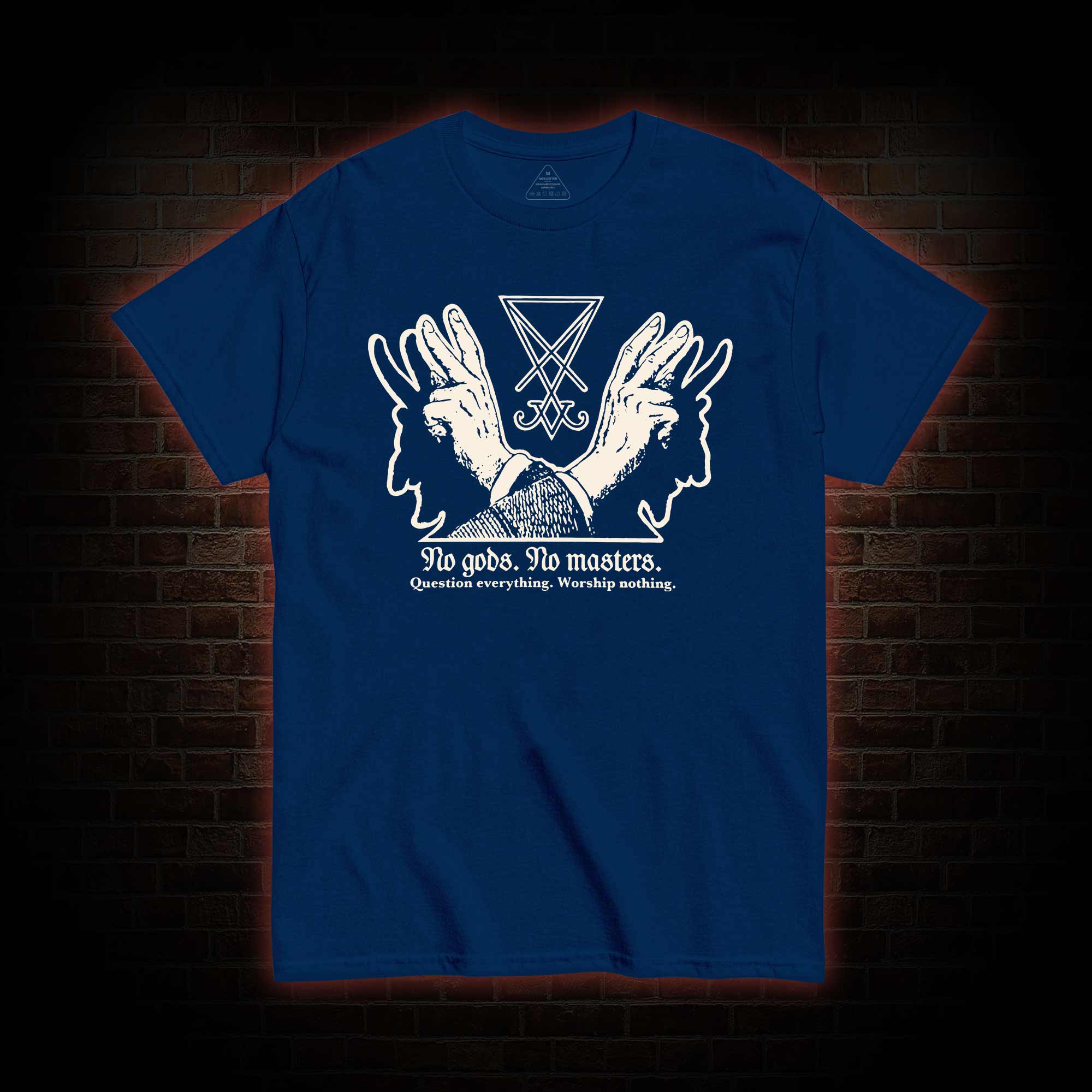 No Gods No Masters Sigil of Lucifer T-shirt