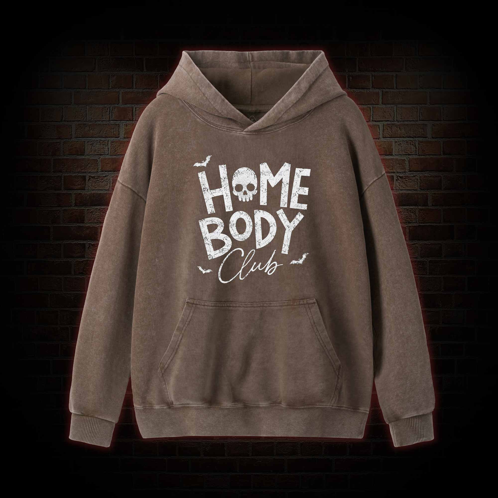 Goth Home Body Club Washed Hoodie