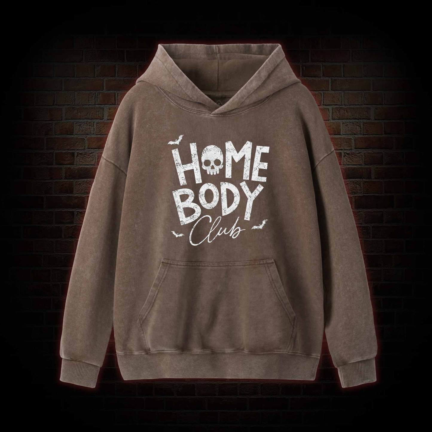 Goth Home Body Club Washed Hoodie