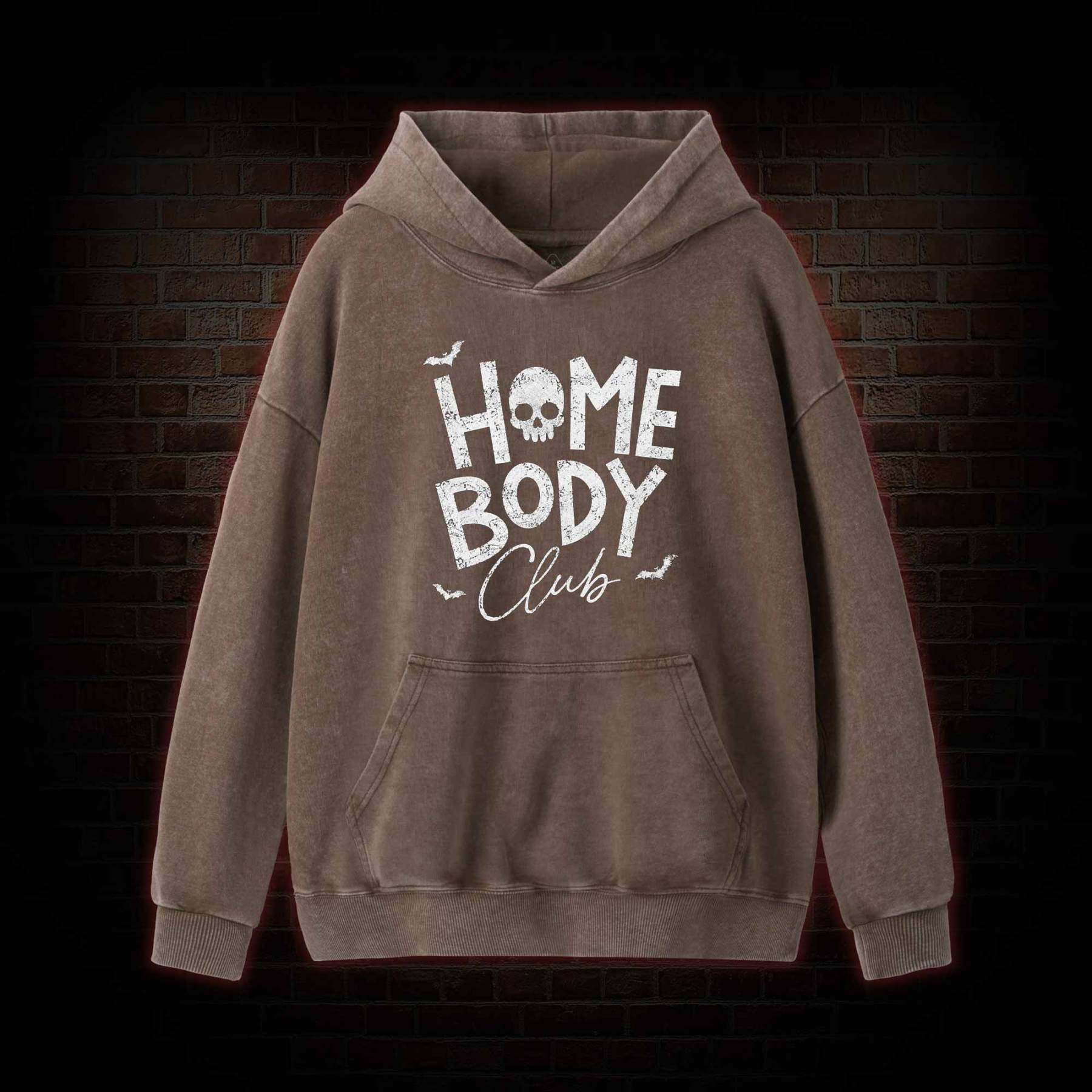 Goth Home Body Club Washed Hoodie