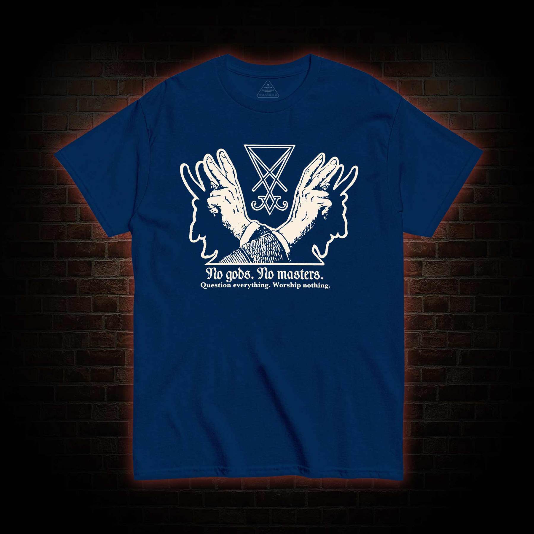 No Gods No Masters Sigil of Lucifer T-shirt