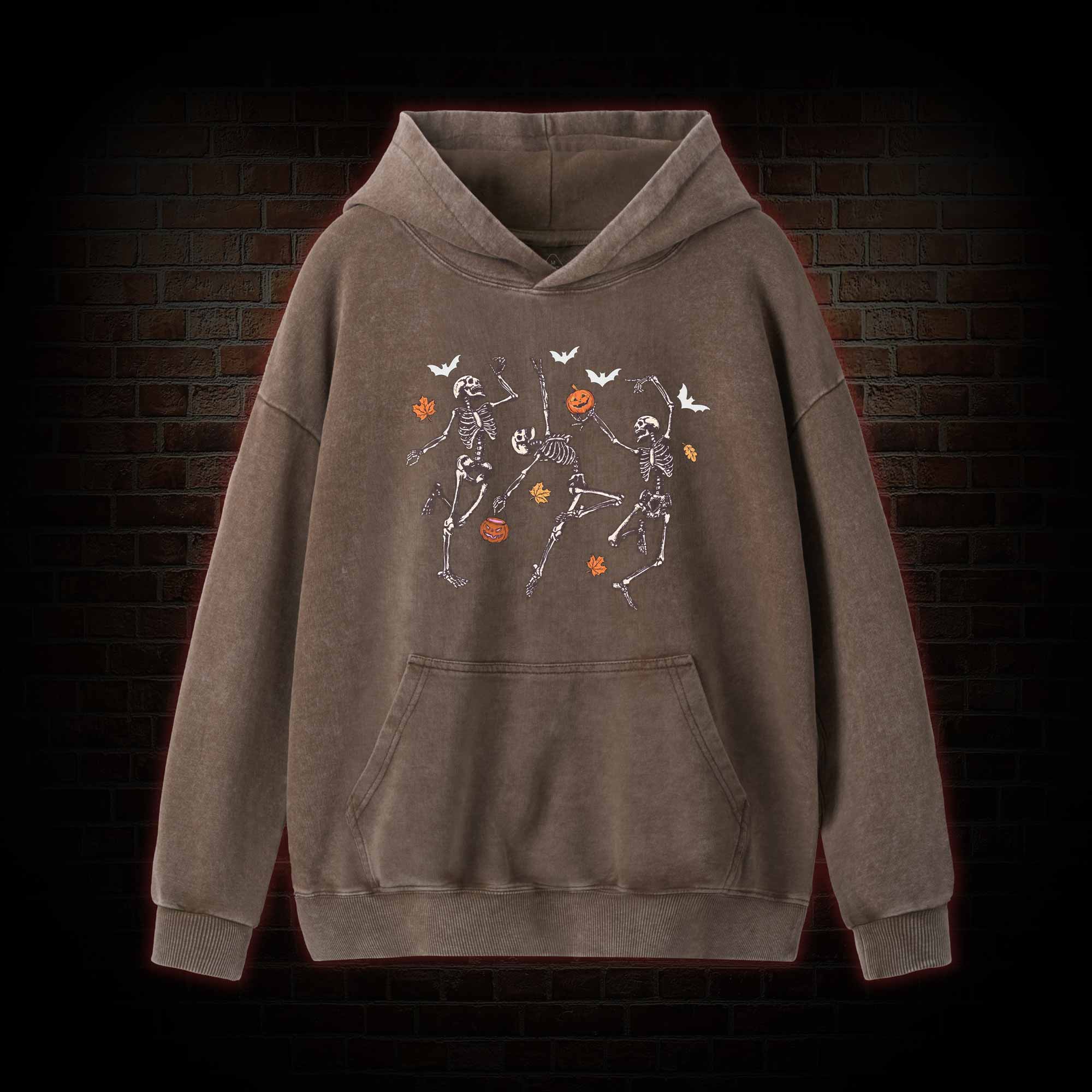 Dancing Skeletons Washed Hoodie
