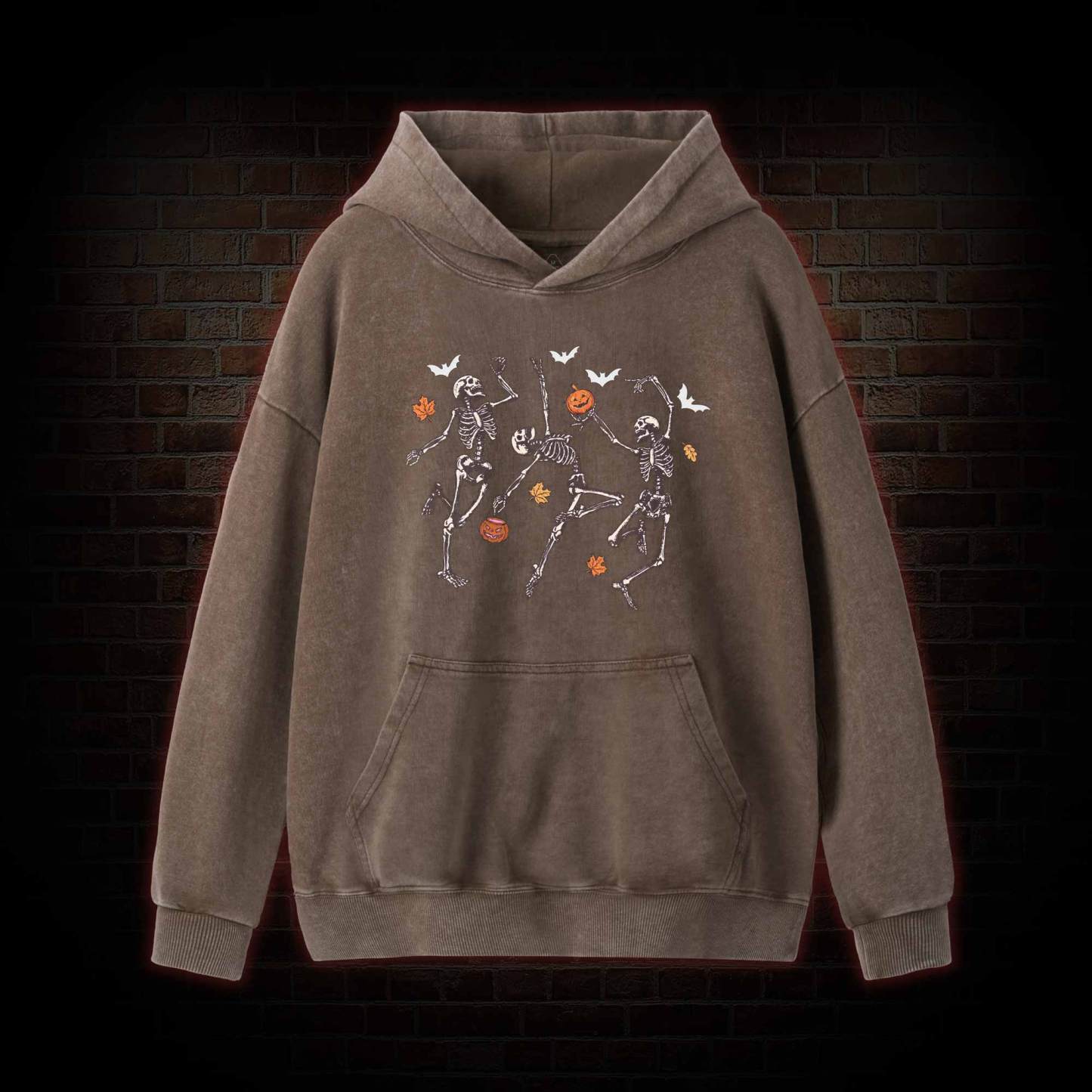 Dancing Skeletons Washed Hoodie