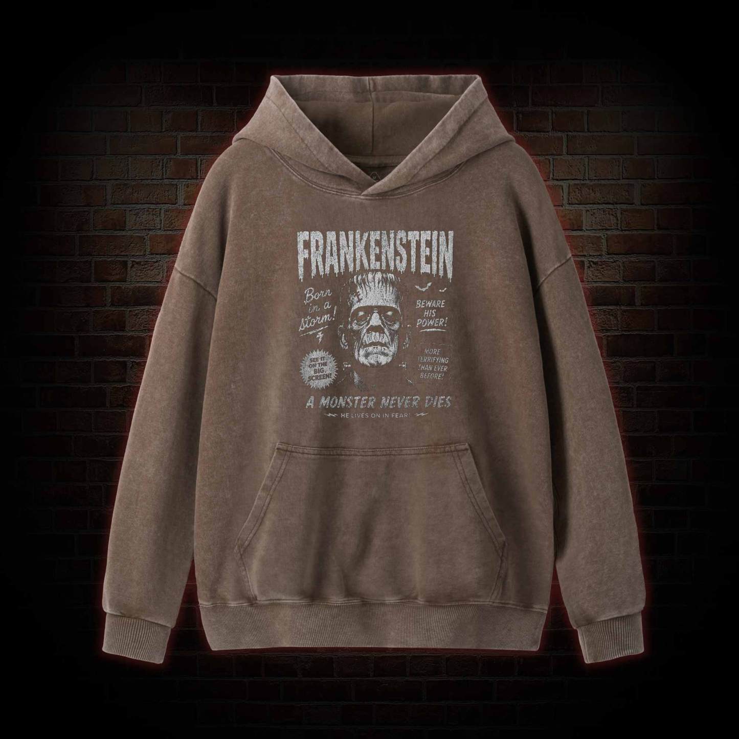 Born in a Storm Washed Hoodie
