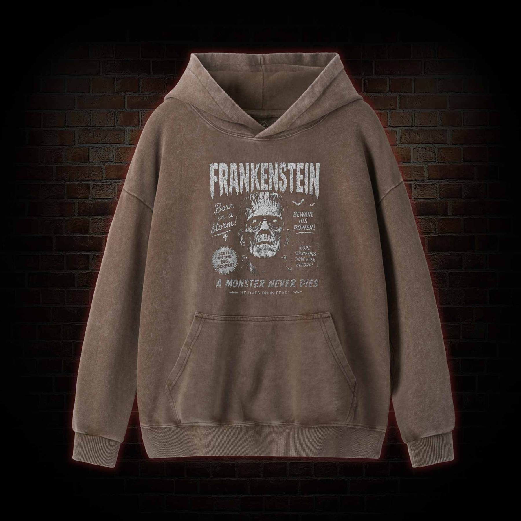 Born in a Storm Washed Hoodie
