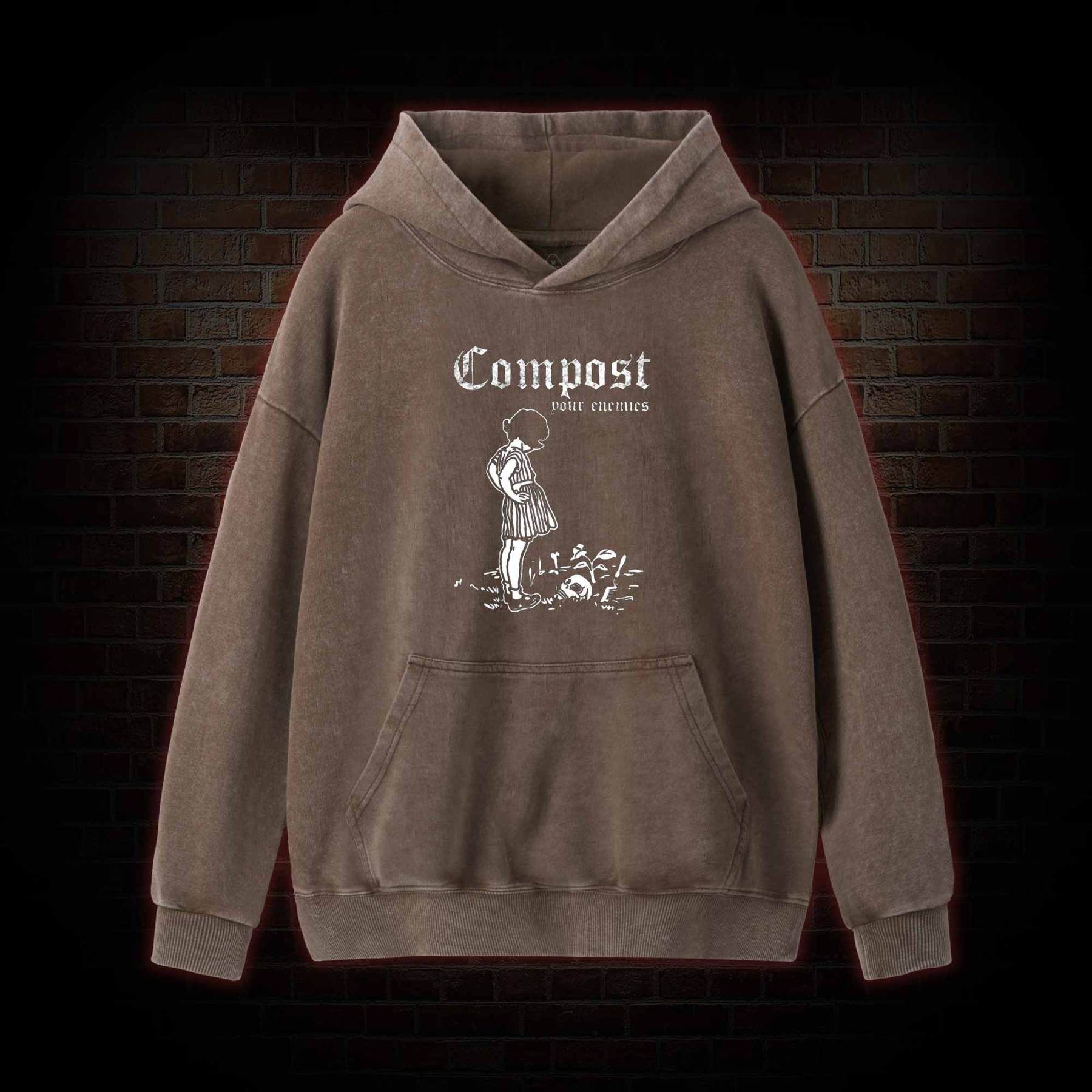 Compost Your Enemies Washed Hoodie