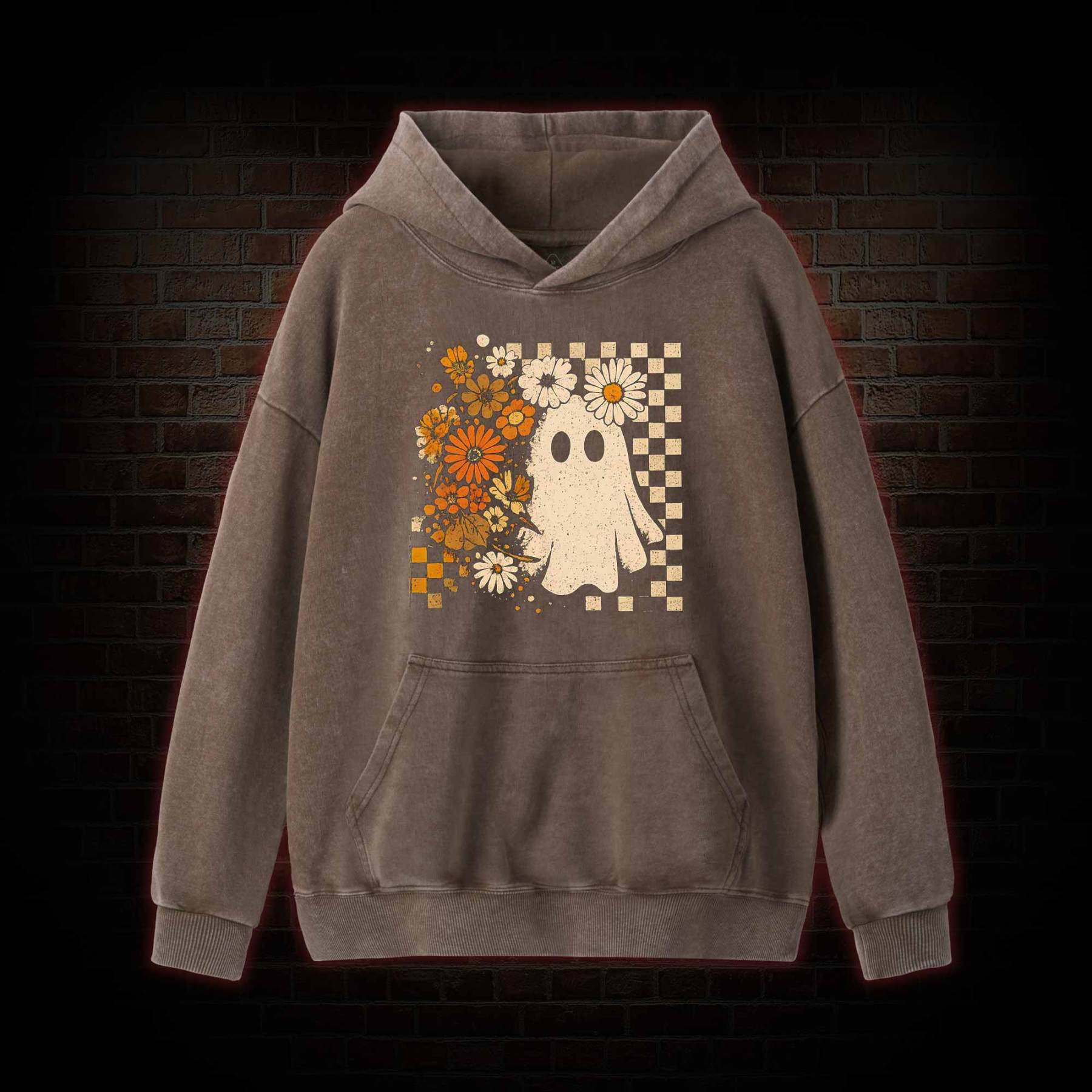 Groovy Ghost Washed Hoodie