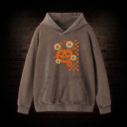 Groovy Pumpkin Washed Hoodie