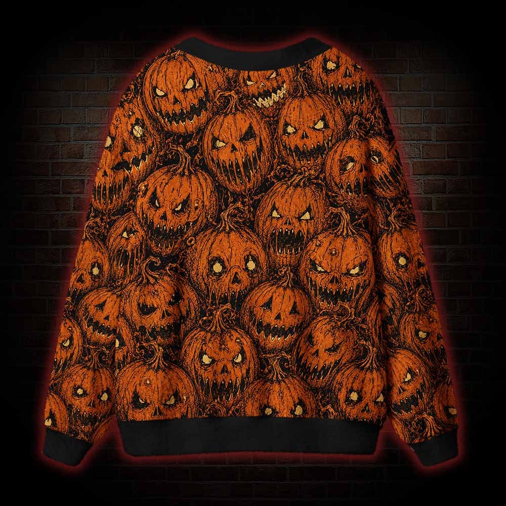 Evil Pumpkin Cardigan Sweater