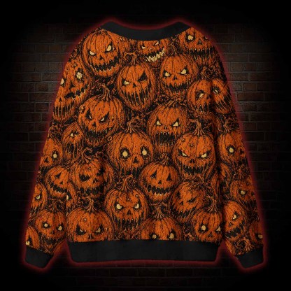 Evil Pumpkin Cardigan Sweater