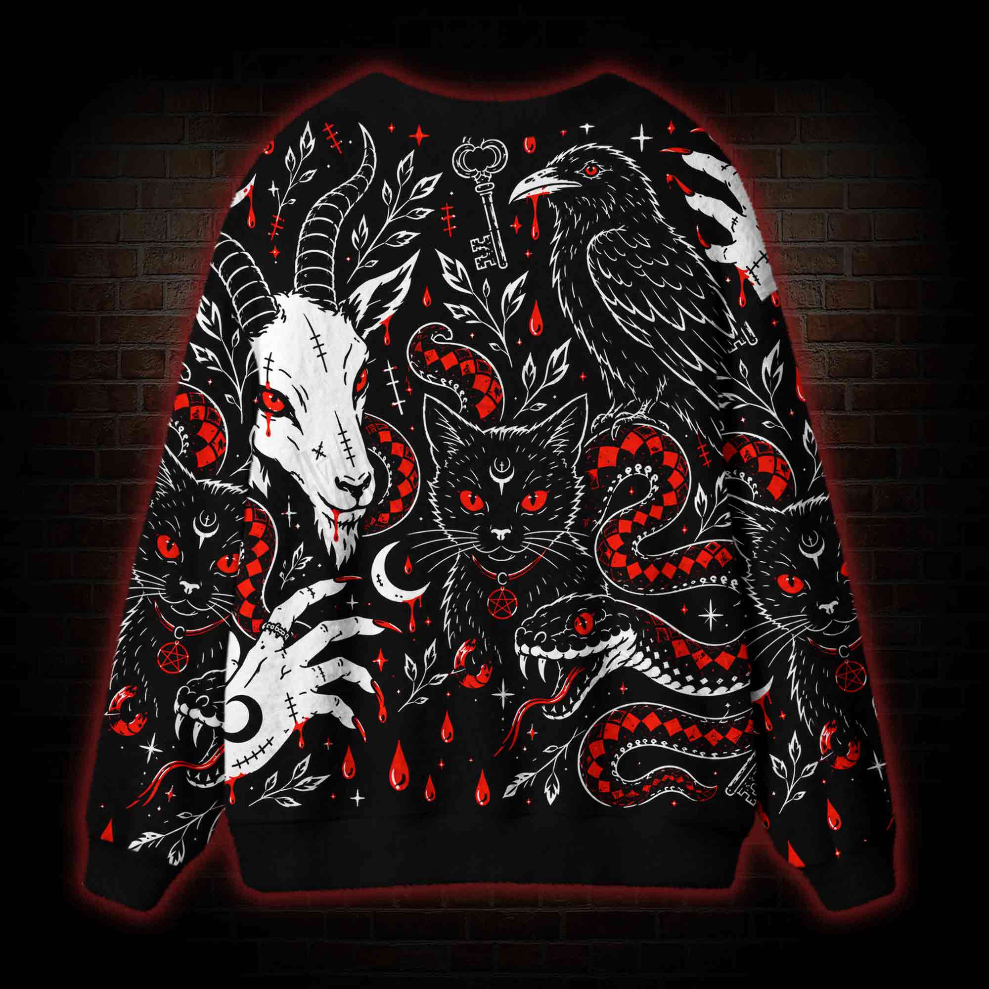 Baphomet Cardigan Sweater