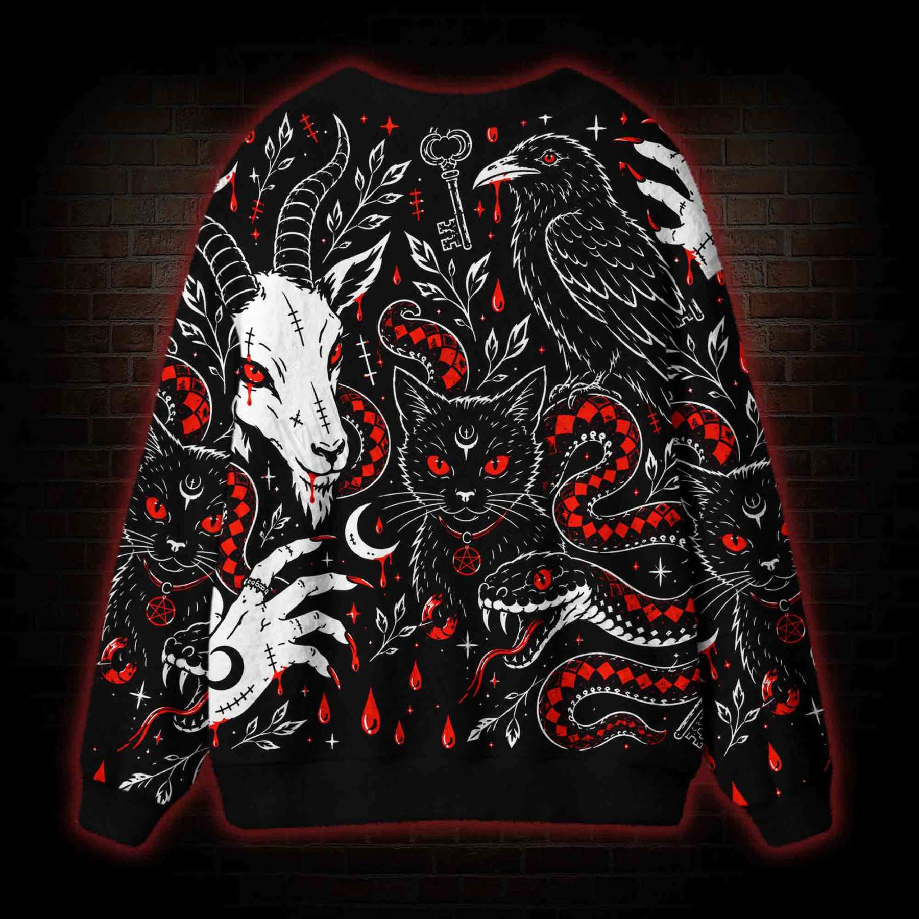Baphomet Cardigan Sweater
