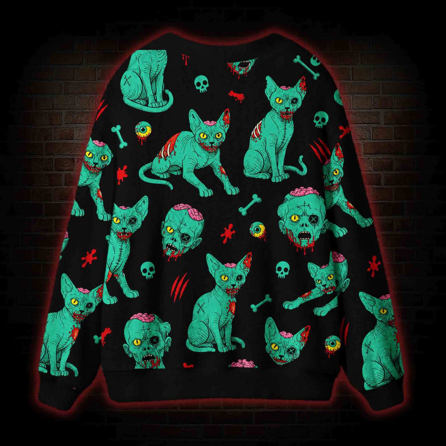 Zombie Brain Cardigan Sweater