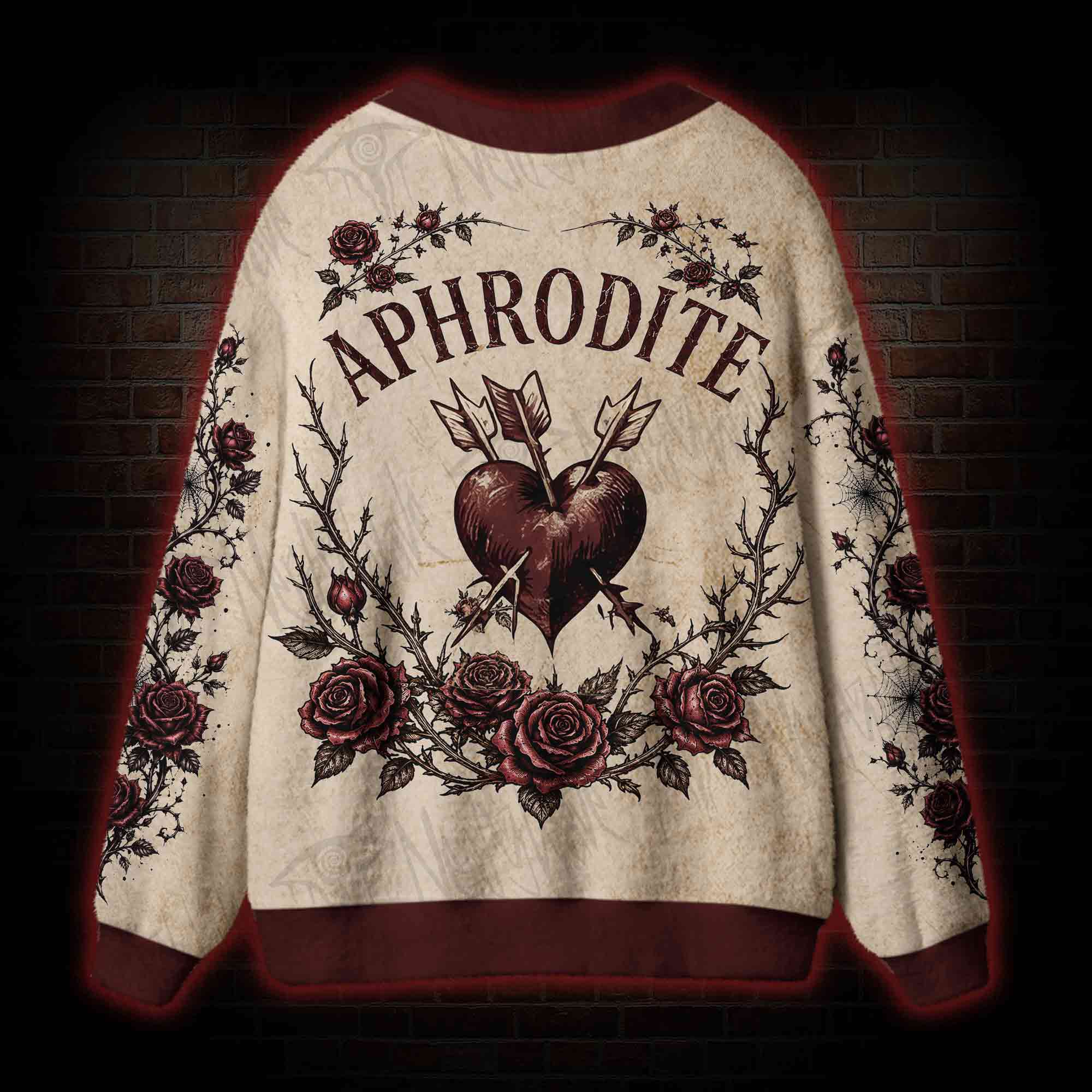 Love is War Greek Mythology Cardigan Sweater