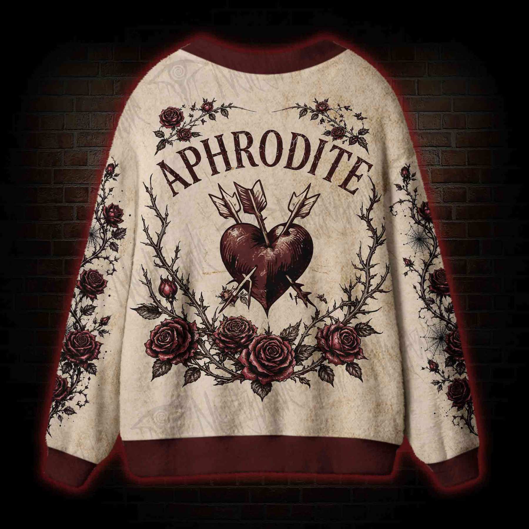 Love is War Greek Mythology Cardigan Sweater