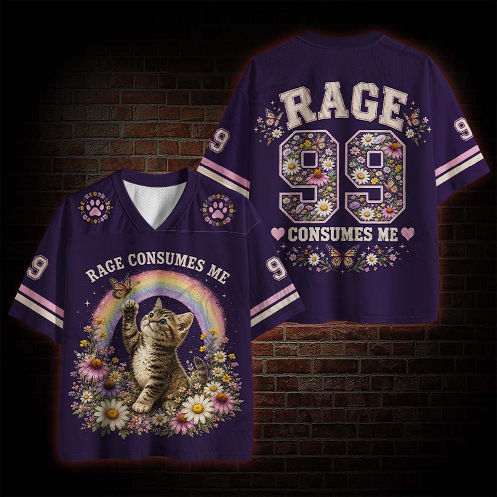 Rage Consumes Me Cat Mesh Jersey