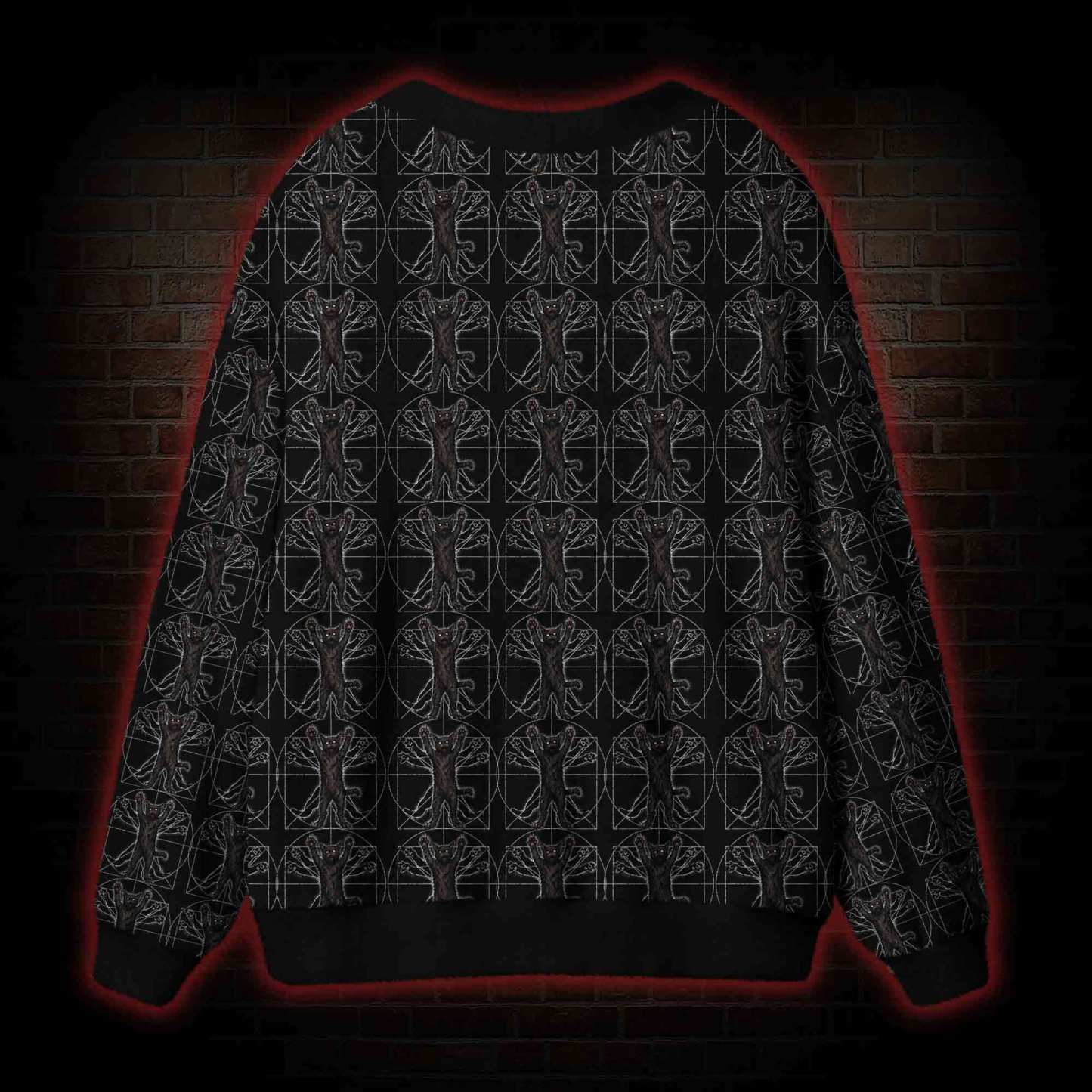 The Vitruvian Cat Cardigan Sweater