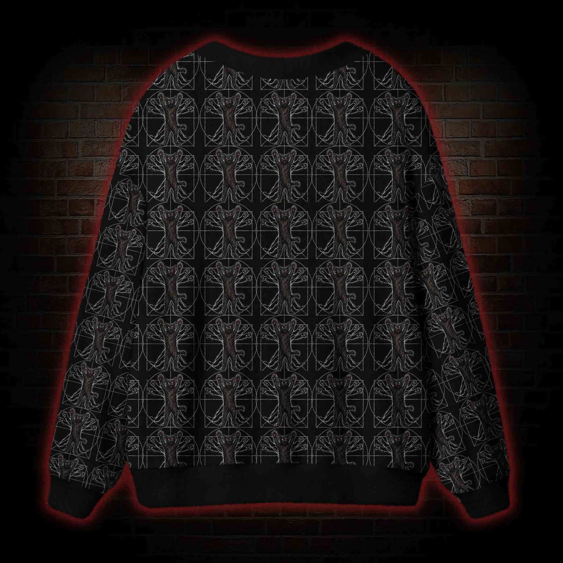 The Vitruvian Cat Cardigan Sweater